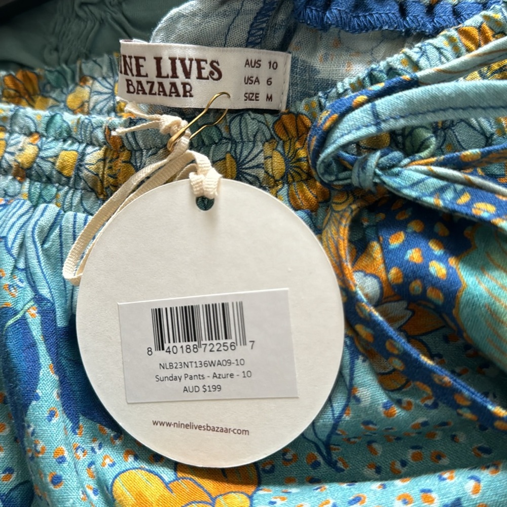 Nine Lives Bazaar Sunday Pants in Azure - Picture 5 of 6
